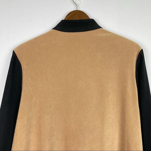 Koos of Course! | Vintage Black & Tan Suede Button Down Shirt Shacket - Picture 4 of 13